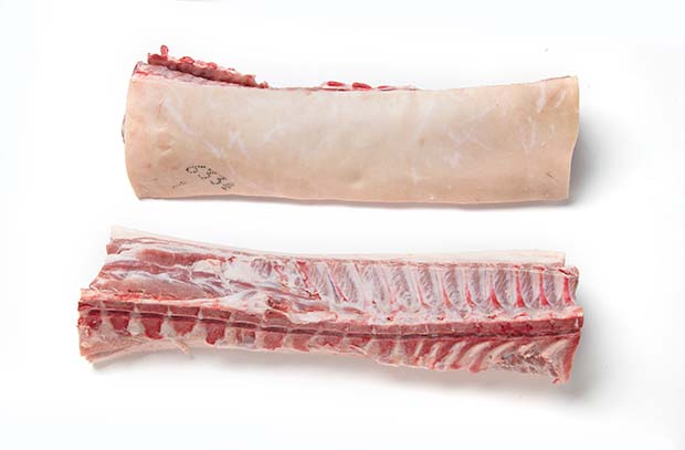 8661 Pork Loin bone<br>in frozen<br>冷冻猪大排带骨带皮带膘